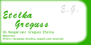 etelka greguss business card